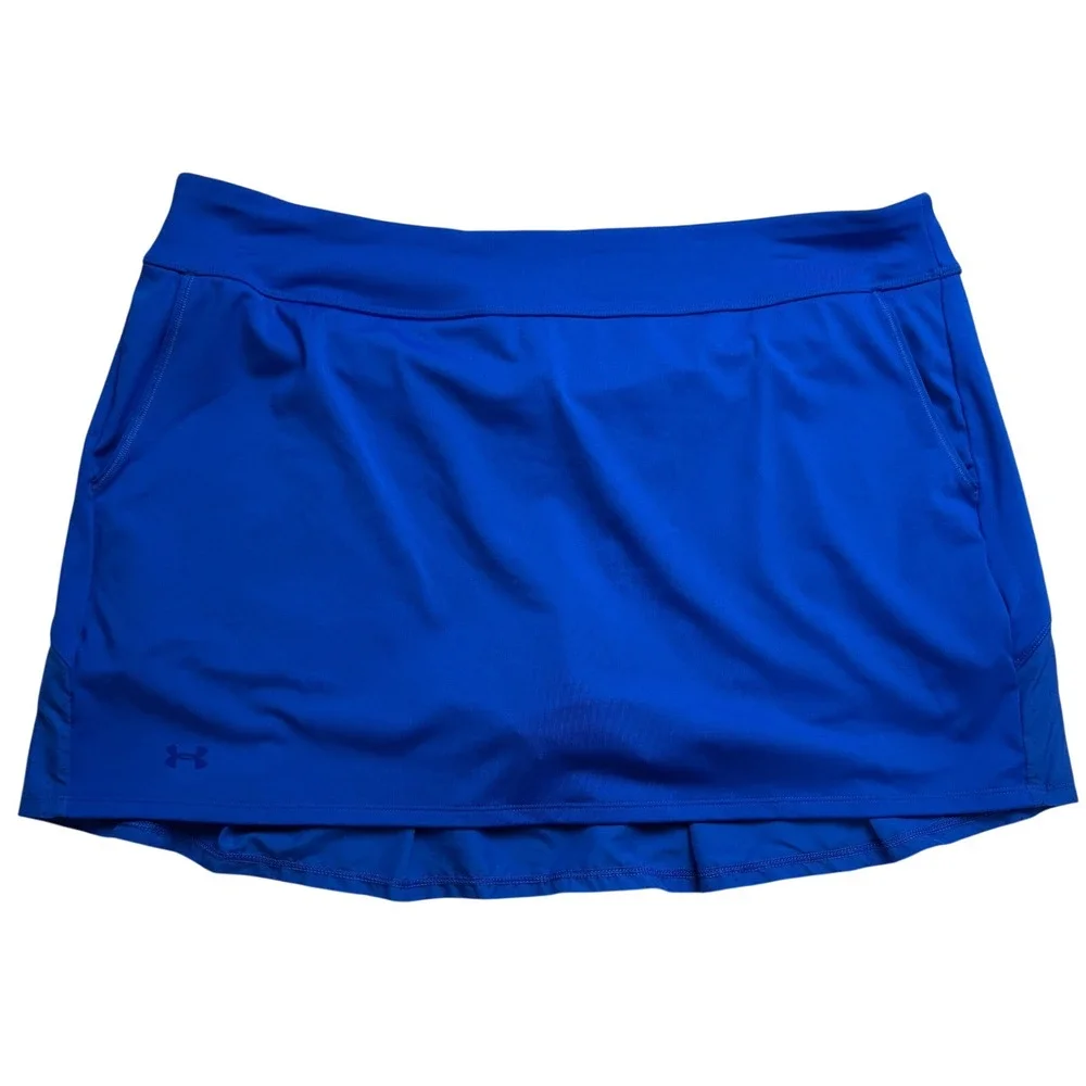 Under Armour HeatGear Royal Blue Athletic Skort Womens XL Pleated‎ Golf Tennis
